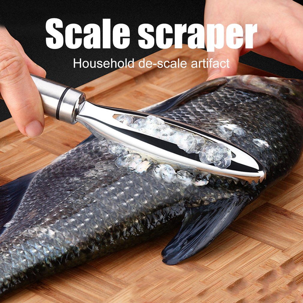 Stainless Steel Fish Scaler Tool Scraping Fish Scraper Cleaning Knife  Kill Fish Knife Bone Tweezers Kitchen Accessories Gadget