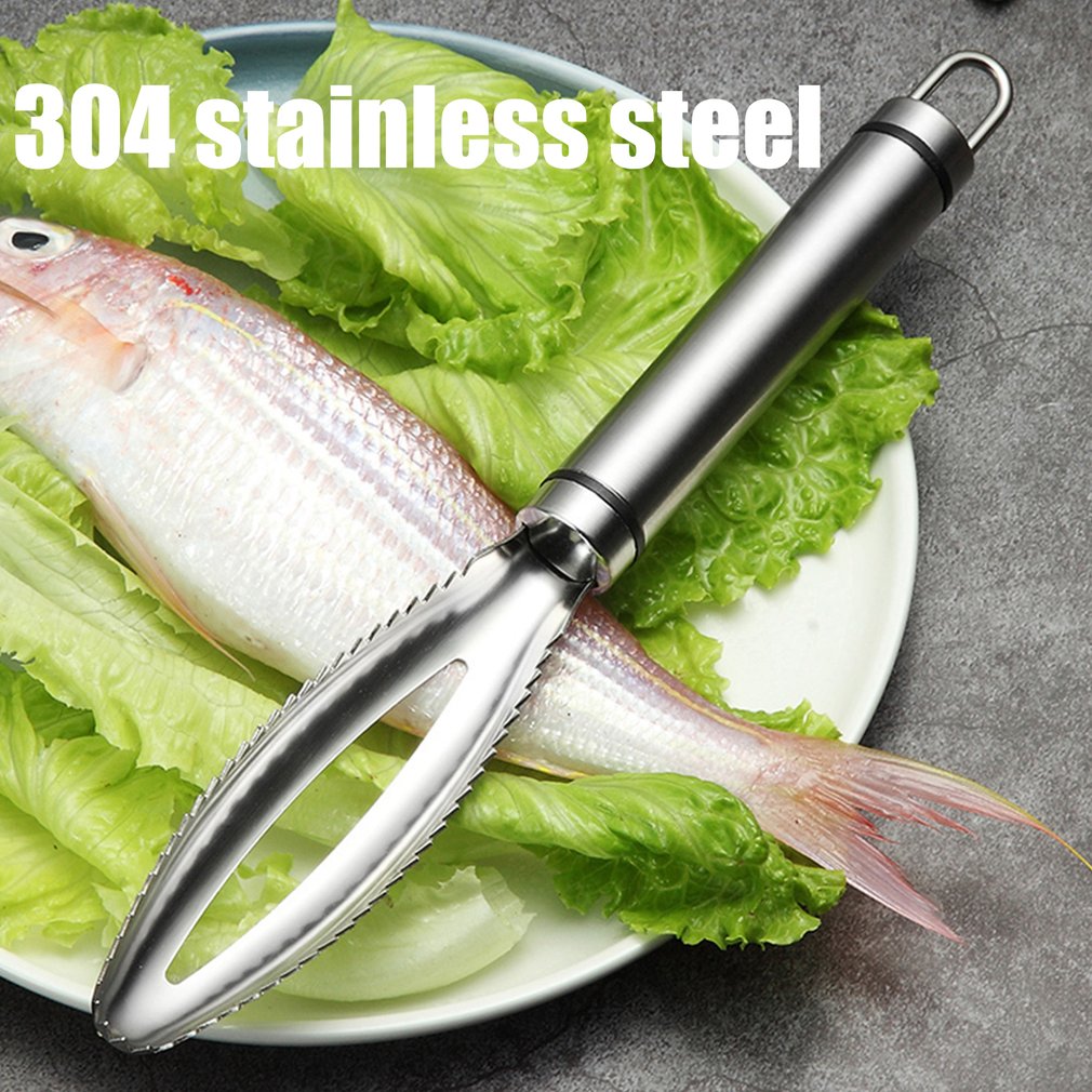 Stainless Steel Fish Scaler Tool Scraping Fish Scraper Cleaning Knife  Kill Fish Knife Bone Tweezers Kitchen Accessories Gadget