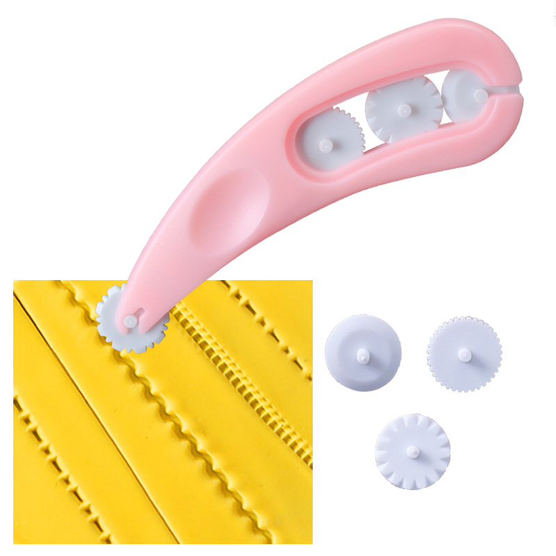 4 Pieces/set Fondant Ribbon Hob Cake Sugar Knife Lace Cake Decorating Mold Embossing Device DIY Dough Kitchen Baking Tools