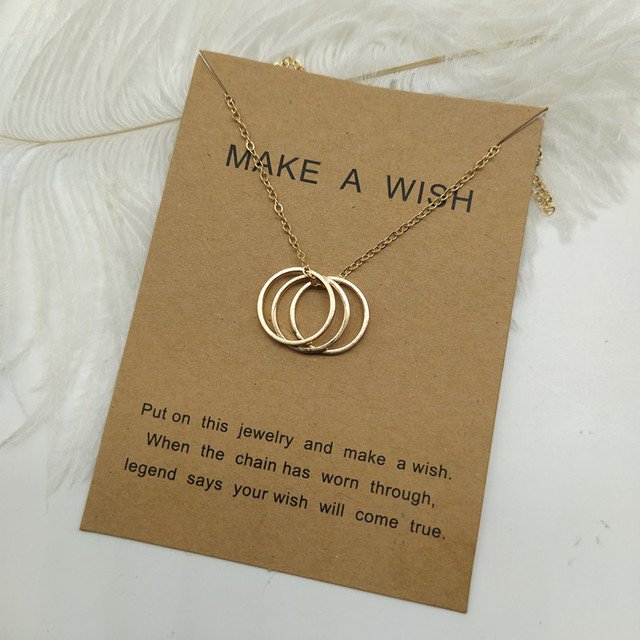 New Fashion Women Necklace 3 Circle Trendy Short Chorker Necklace Gift For Friend Wedding Party Neck Jewelry