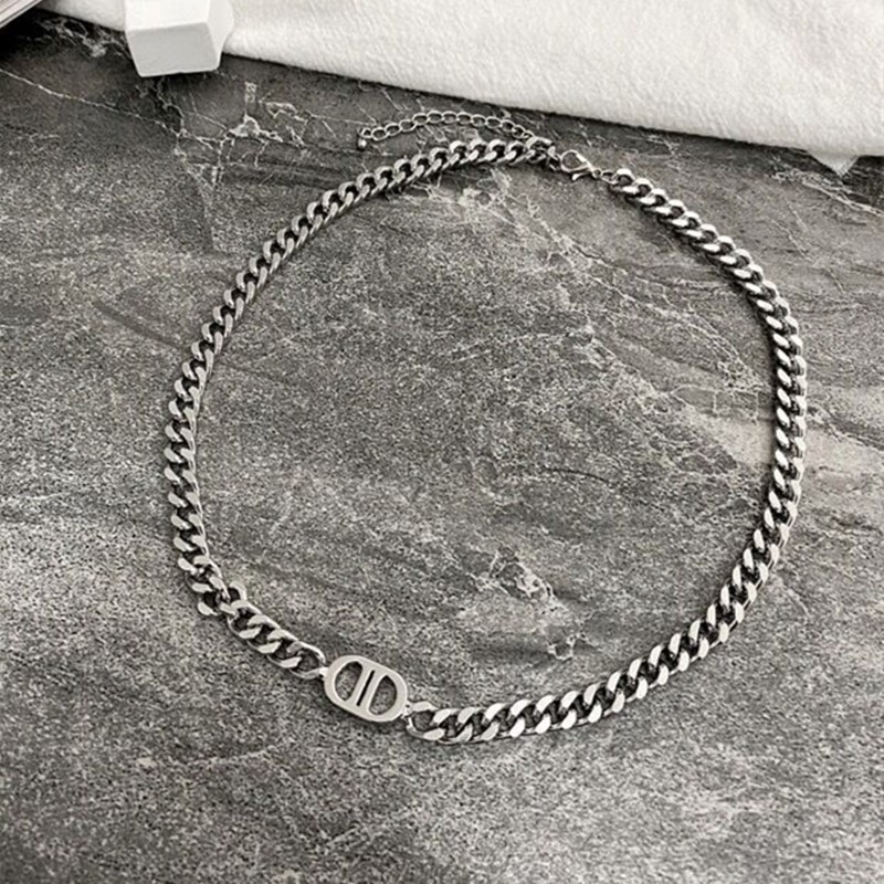New Punk C2PCS hoker Necklace for Women Golden Silver Color Thick Lock Fashion Statement Necklace gift for Friend Jewelry