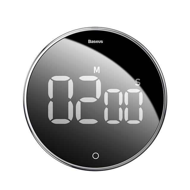 1 Pcs Rotary Countdown Timer Kitchen Magnetic Suction HD Digital Electronic Timing Alarm Clock Fitness Timer Without Battery