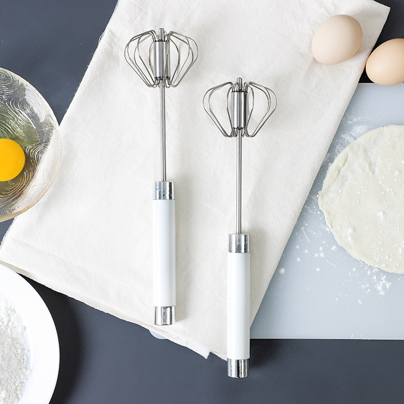 Stainless Steel Semi-Automatic Whisk Stirrer Mixing Mixer Egg Milk Beater Kitchen Baking Tool Egg Cream Blending Stirring Mixer