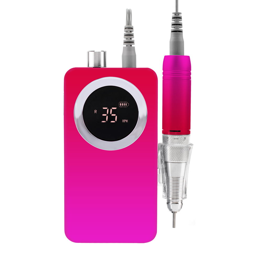 Gradient Drill Machine Handpiece 35000rpm Portable Cordless Electric Nail Rechargeable Polisher Manicure Pedicure Handle