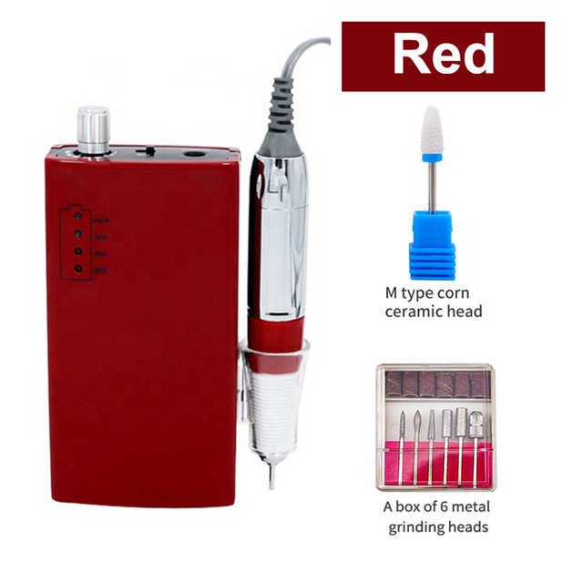 Professional Electric Nail Drill Machine Set for Manicure Pedicure Kit Ceramic Cordless file Nail drill Portable Nail File
