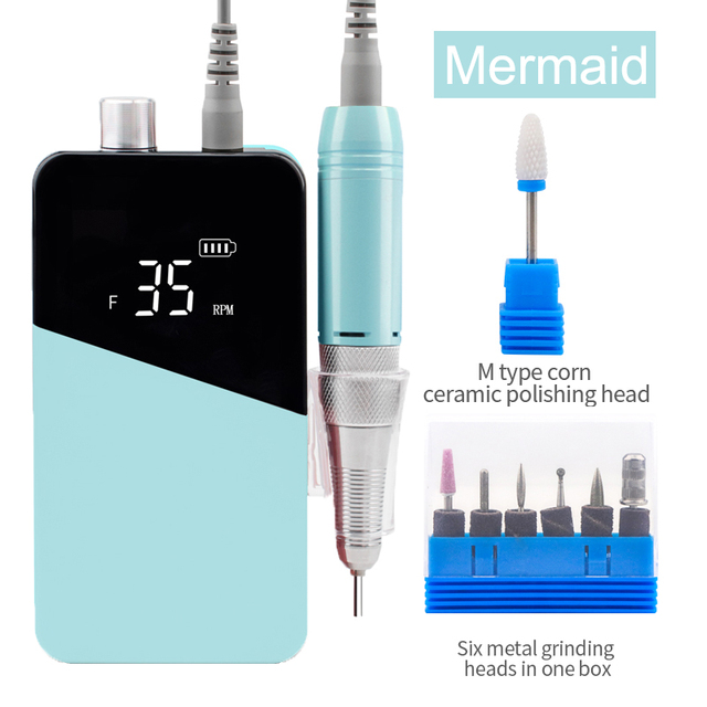 Rechargeable Nail Drill Machine 35000rpm Drilling for Manicure Pedicure Portable Polisher Electric File 35000 RPM view 4
