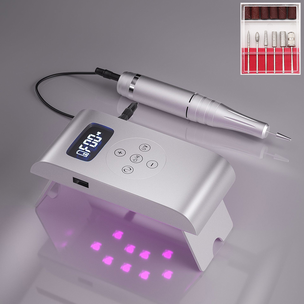 35000RPM Nail Machine UV Lamp Nail Dryer Electric Nail Drill Machine Electric Nail File LED Display Manicure Machine view 3
