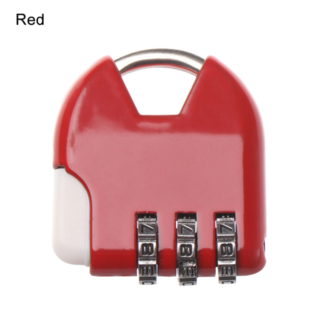 Security Travel Safe Lock 3 Dial Digit Number Code Password Combination Padlock for Padlock Luggage Lock of Gym Security Tool