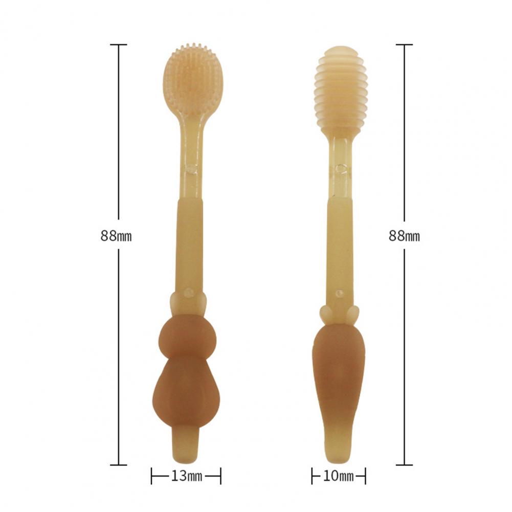 2Pcs/Set Infant Toothbrush Kids 360 Degree Cleaning Baby Tongue Brush Toothbrush Kit Baby Dental Care Portable for Household