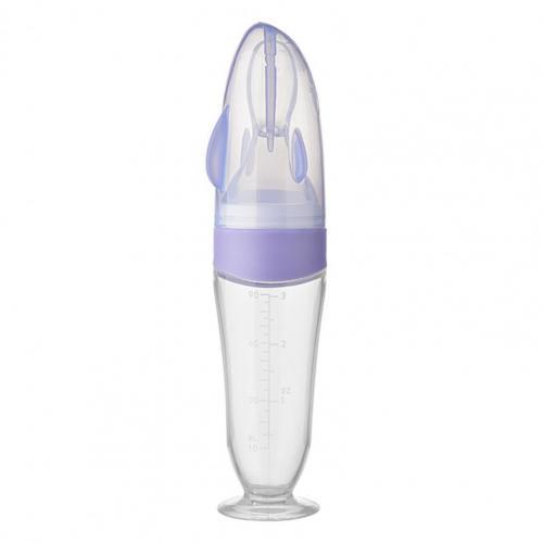 90ml Newborn Baby Feeding Spoon Baby Silicone Rice Paste Bottle Silicone Dropper Feeding Bottle Supplies Baby Spoon Bottles