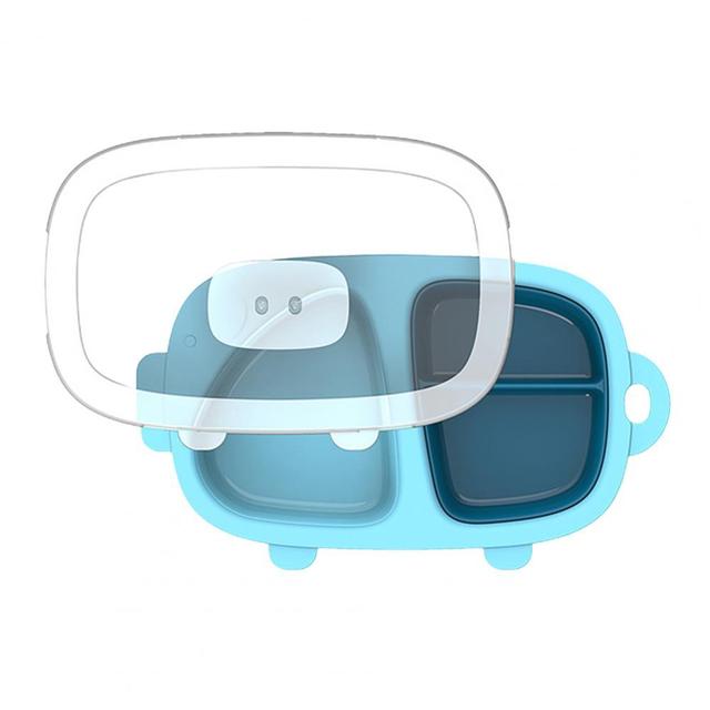 Excellent Toddler Plate PP Newborn No Odor Multi-Compartments Baby BPA Free Cartoon Feeding Plate for Home Daily
