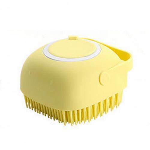 1Pcs Kids Bath Brush Non-Slip Handle Multifunctional Silicone Skin-Friendly Baby Shower Scrubber Dispenser for Infant