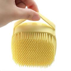 1Pcs Kids Bath Brush Non-Slip Handle Multifunctional Silicone Skin-Friendly Baby Shower Scrubber Dispenser for Infant