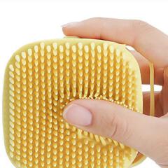 1Pcs Kids Bath Brush Non-Slip Handle Multifunctional Silicone Skin-Friendly Baby Shower Scrubber Dispenser for Infant