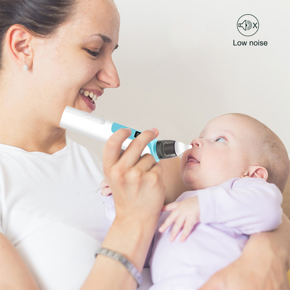 Baby Nasal Aspirator Electric Safe Hygienic Nose Cleaner Silicone Snot Sucker Adjustable Suction Rechargeable for Newborn Infant
