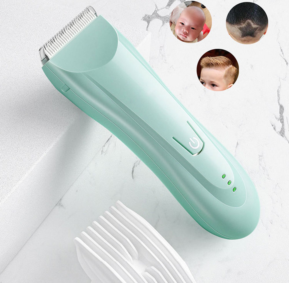 Baby Hair Trimmer Adult Mute Waterproof Kids Hair Clipper Sleep Haircut Home-Use No Oil IPX7 Waterproof Detachable