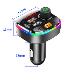 QC3.0 FM Transmitter Car Wireless Bluetooth 5.0 FM Radio Modulator Dual USB Car Charger Handsfree Kit USB Aux MP3 Playey Kit