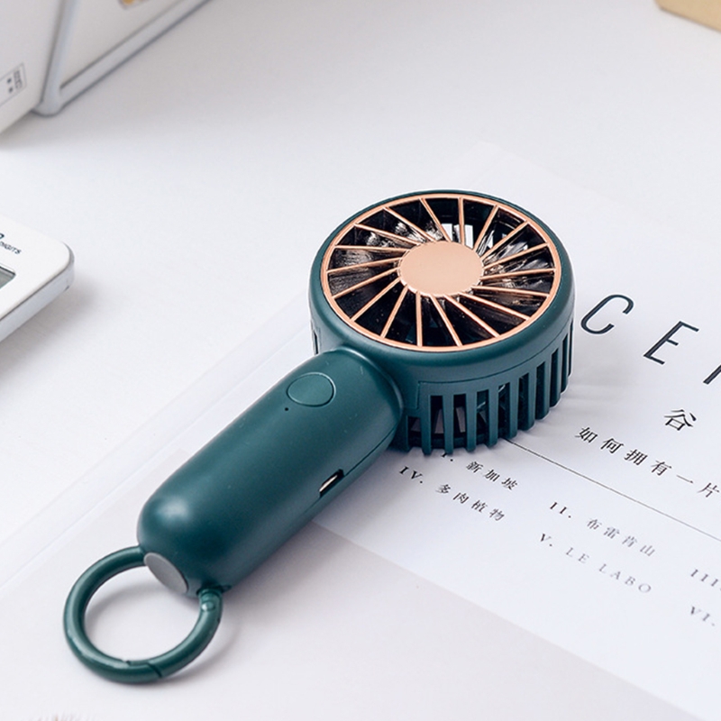 Home appliance Mini Handheld Air Cooler Carabiner Portable Fan USB Charging Small Personal Cooling Tools for Home Office Outdoor