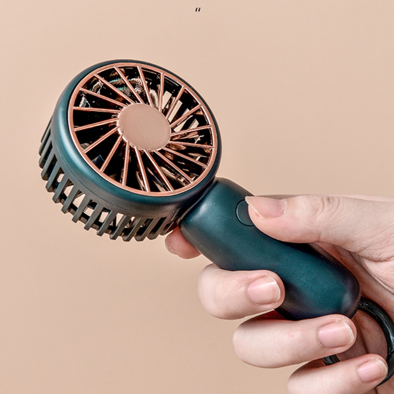 Home appliance Mini Handheld Air Cooler Carabiner Portable Fan USB Charging Small Personal Cooling Tools for Home Office Outdoor