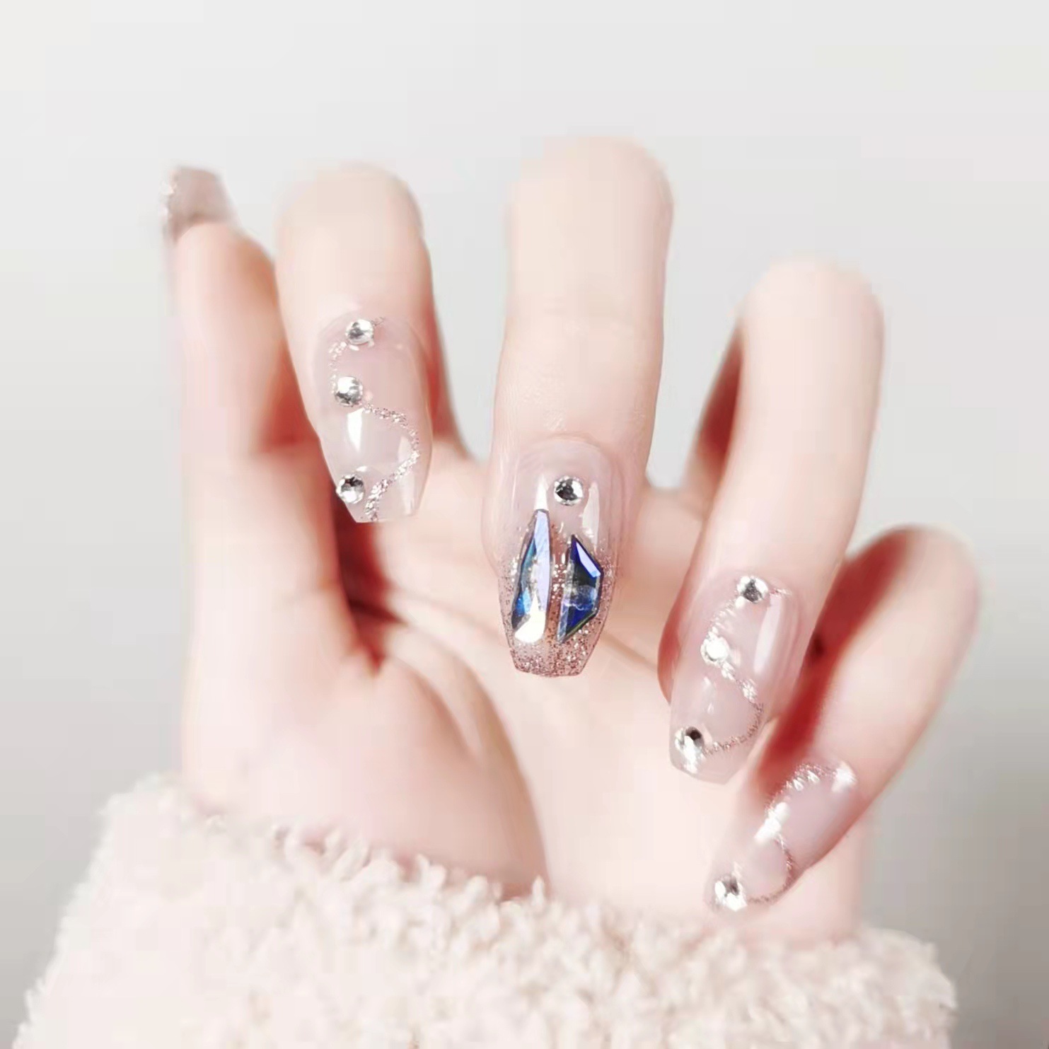 Flash manicure fake nail sticker wear nail finished nail piece patch disassembly two-minute manicure