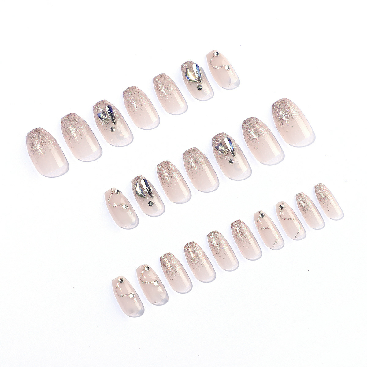 Flash manicure fake nail sticker wear nail finished nail piece patch disassembly two-minute manicure