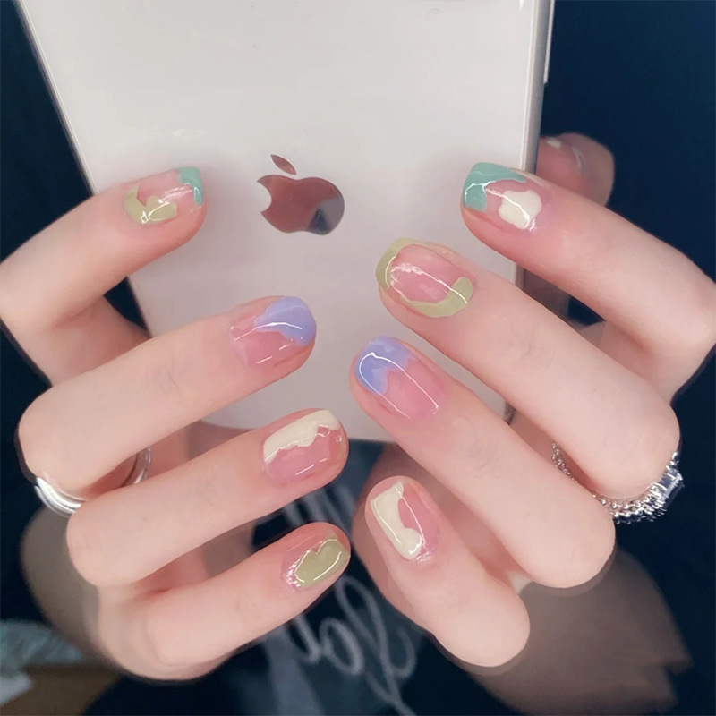 24pcs Nail Art Wearing Nail Piece Removable Nail Piece Patch