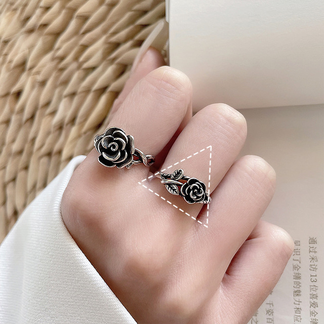 Rings For Women Vintage Open Resizable Design Aesthetic Couple Rings Engagement Party Jewelry Women