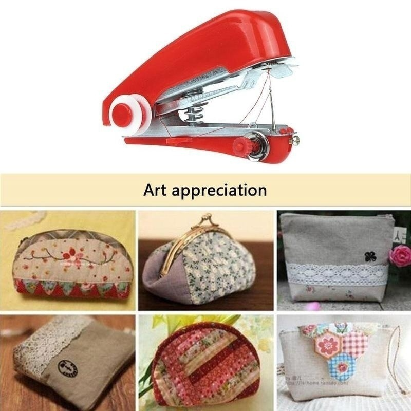 Household Creative Portable Multifunctional Sewing Machine Manual Sewing Machine Mini Pocket Manual Machine (Random Color)
