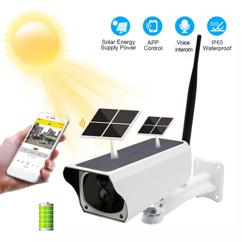 Higestone 1080P Solar IP Camera 2.0MP Wireless Wi-fi Security Surveillance Waterproof Outdoor Power HD Camera IR Night Vision