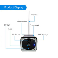 Higestone 1080P Solar IP Camera 2.0MP Wireless Wi-fi Security Surveillance Waterproof Outdoor Power HD Camera IR Night Vision