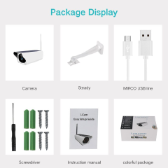 Solar WiFi IP Camera 1080P HD Outdoor Charging Battery Wireless Security Camera PIR Motion Detectio  Not equipped with battery