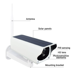 Solar WiFi IP Camera 1080P HD Outdoor Charging Battery Wireless Security Camera PIR Motion Detectio  Not equipped with battery