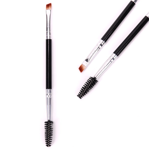 Double sided Professional angled eyebrow brush spoolie for eye brow brush eyelashes