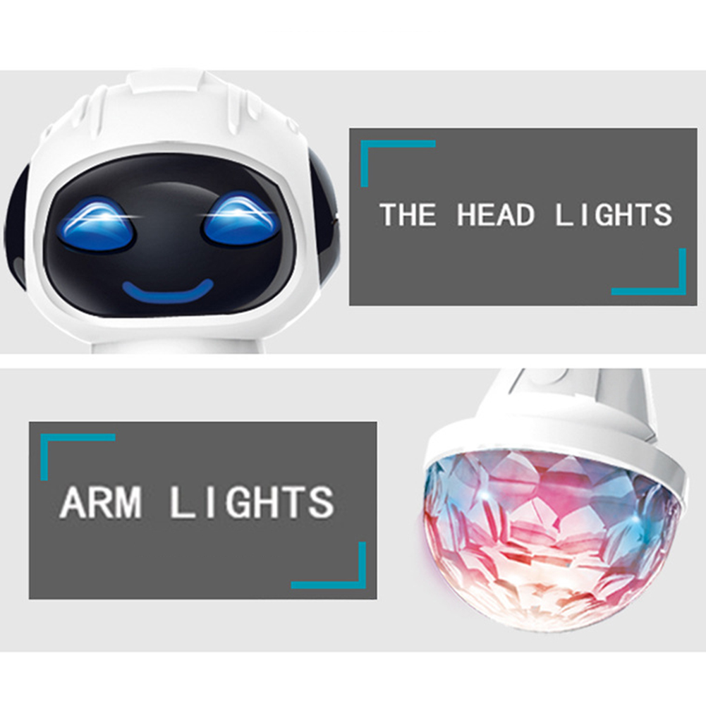 Electric Dancing Walking Musical Model Robot with Colorful Flashing Light Kids Interactive Education