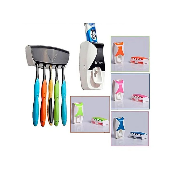 Automatic Toothpaste Dispenser Toothbrush Holder