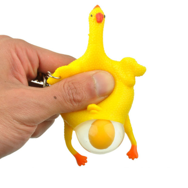 Funny Toys Vent Chicken Keychain Squeeze Layer Decompression Tricky Funny Toy Chicken Novelty & Gag Toys