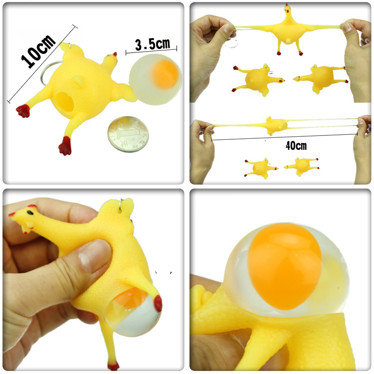 Funny Toys Vent Chicken Keychain Squeeze Layer Decompression Tricky Funny Toy Chicken Novelty & Gag Toys