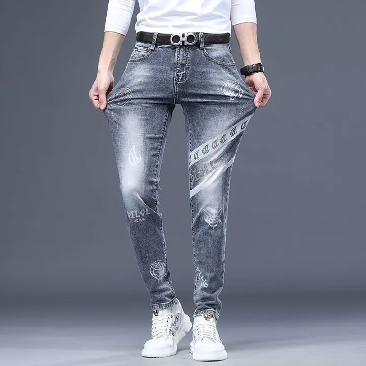 Jeans This Year's Popular Spring And Autumn New Jeans Men's Winter Thick Loose Straight Leg All Small Feet Casual Long Pants
