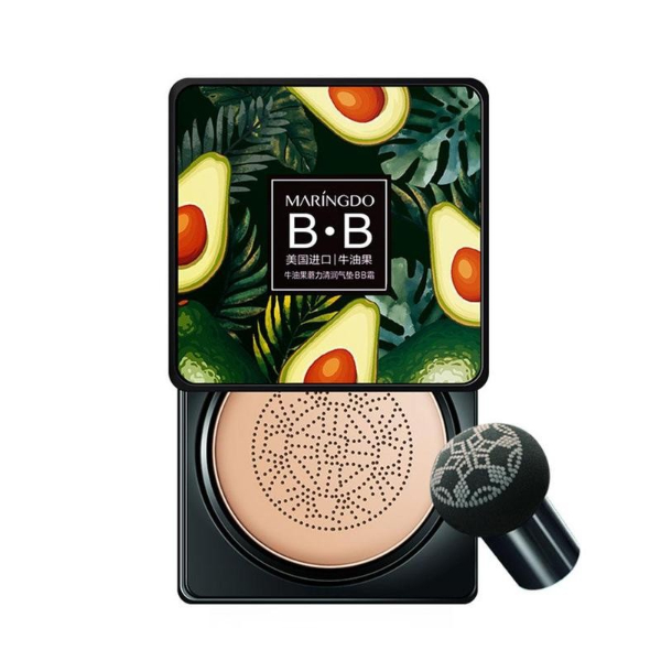 Avocado BB Cream Air Cushion Face Foundation Mushroom Head Concealer Whitening Base Makeup