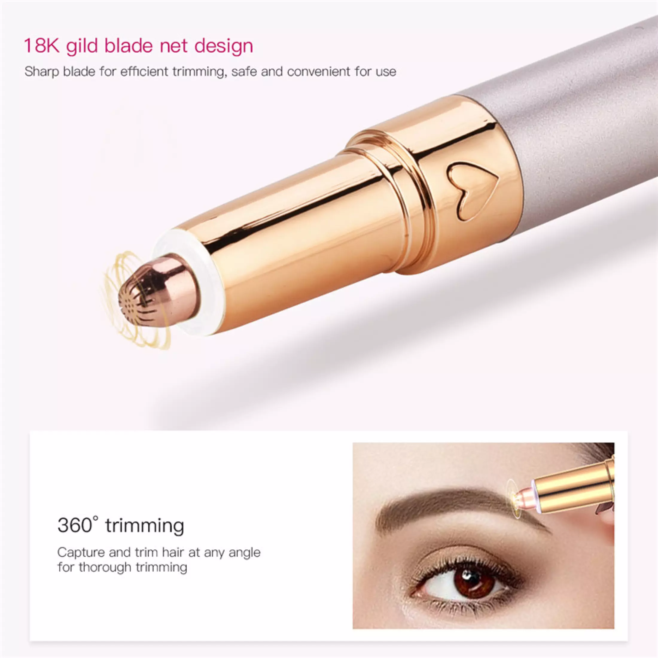 Electric Eyebrow Trimmer Rechargeable Shaver For All Body Parts in Pen Size for Both Women and Men