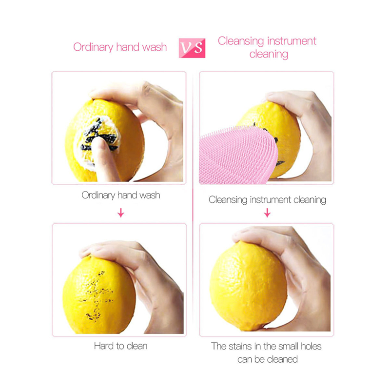 Rechargeable Face Cleaning Brush with 8 Gears Electric Handheld Face Cleanser Silicone with Rollers
