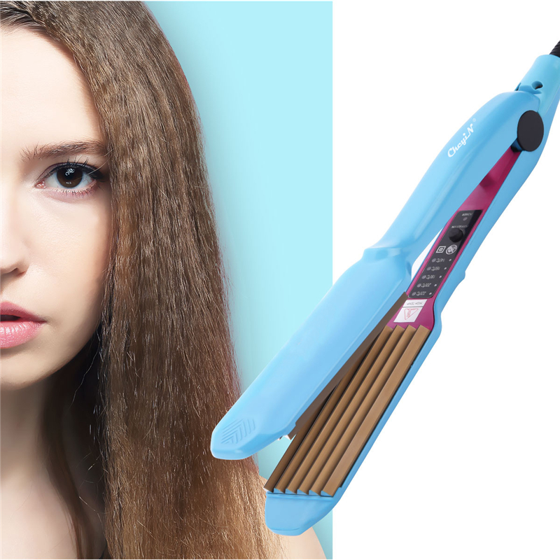 Temperature Adjustable Corrugated Hair Crimper Corn Plate Corn Perm Splint Hair Styling Tool