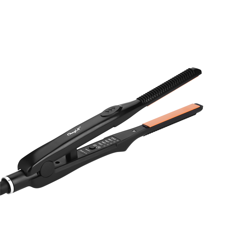 2 In 1 Hair Iron Ultra-Thin Hair Styling Tool with 4 gears Temperature Ceramic Flat Iron for Short Middle Hair Hair Straightener 4 Temperature Settings