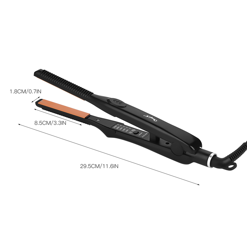 2 In 1 Hair Iron Ultra-Thin Hair Styling Tool with 4 gears Temperature Ceramic Flat Iron for Short Middle Hair Hair Straightener 4 Temperature Settings
