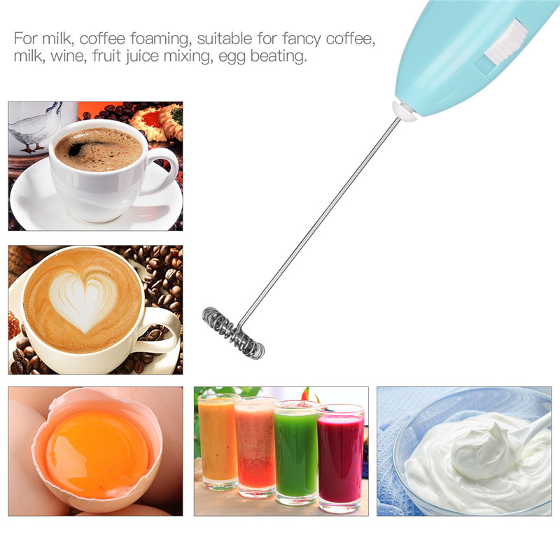 3pcs/Set Mini Hand-Held Electric Egg Beater Whisk Milk Coffee Frother Mixer Kitchen Tool
