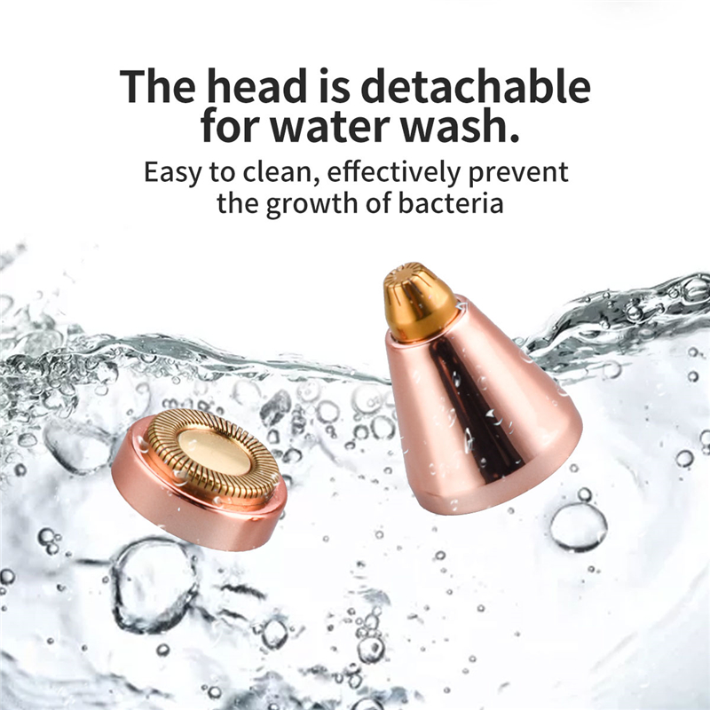 2 En 1 Electric Eyebrow Trimmer Rechargeable Hair Remover for Body Use with Light in Pen Size