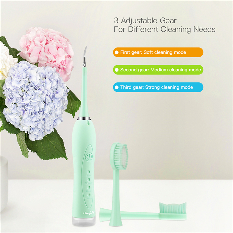 Teeth Cleaning Tools Kit Rechargeable Electric Sonic Dental Calculus Remover with Mouth Mirror