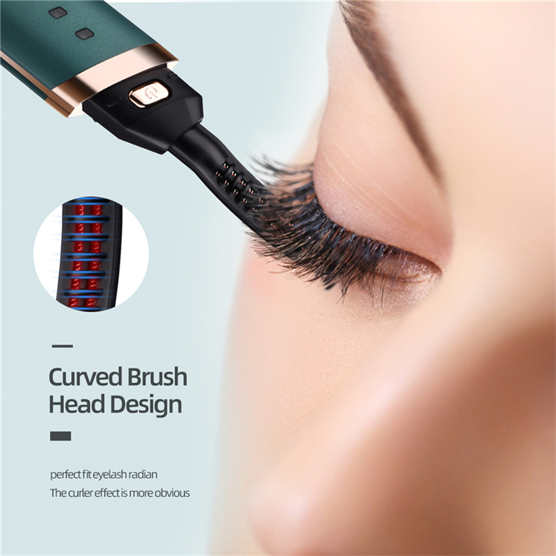 Electric Heated Eyelash Curler USB 10s Heating Long Lasting Eyelash Natural Curling Make-Up Tool