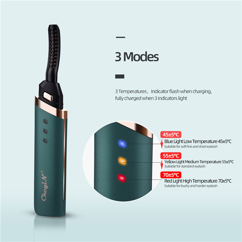 Electric Heated Eyelash Curler USB 10s Heating Long Lasting Eyelash Natural Curling Make-Up Tool