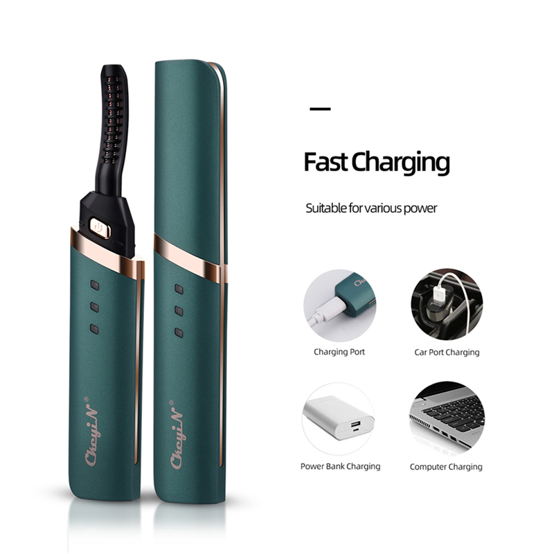 Electric Heated Eyelash Curler USB 10s Heating Long Lasting Eyelash Natural Curling Make-Up Tool